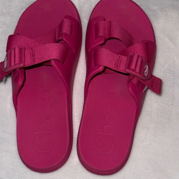 Chaco Women's Fuchsia Slide Sandals - Picture 4 of 8